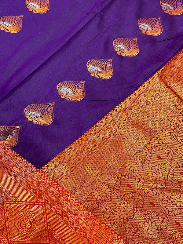 Purple Color Soft Silk Saree In Mesa