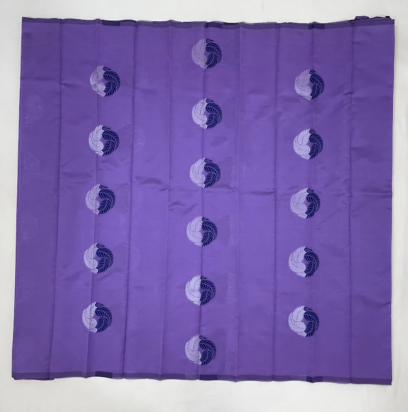Purple Color Leaf Motifs Pure Kanchi Silk Saree In Chandler