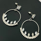 Silver Color Designer Earrings With White Stone In Gilbert