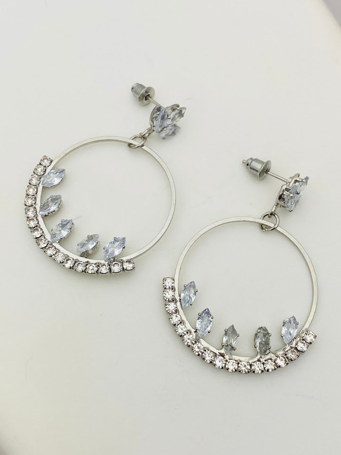 Alluring Oxidized Silver Color Designer Earrings In USA