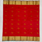 Red Color Pure Kanchi Silk With Gold Zari Work Saree In Tempe