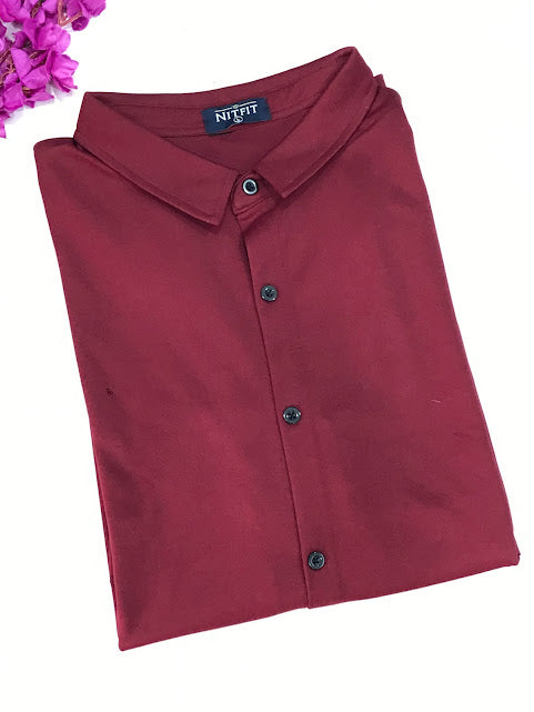 Gorgeous Maroon Color Full Sleeve Shirts In Mesa