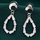 Elegant Oxidized Party Wear Earrings With White Stones
