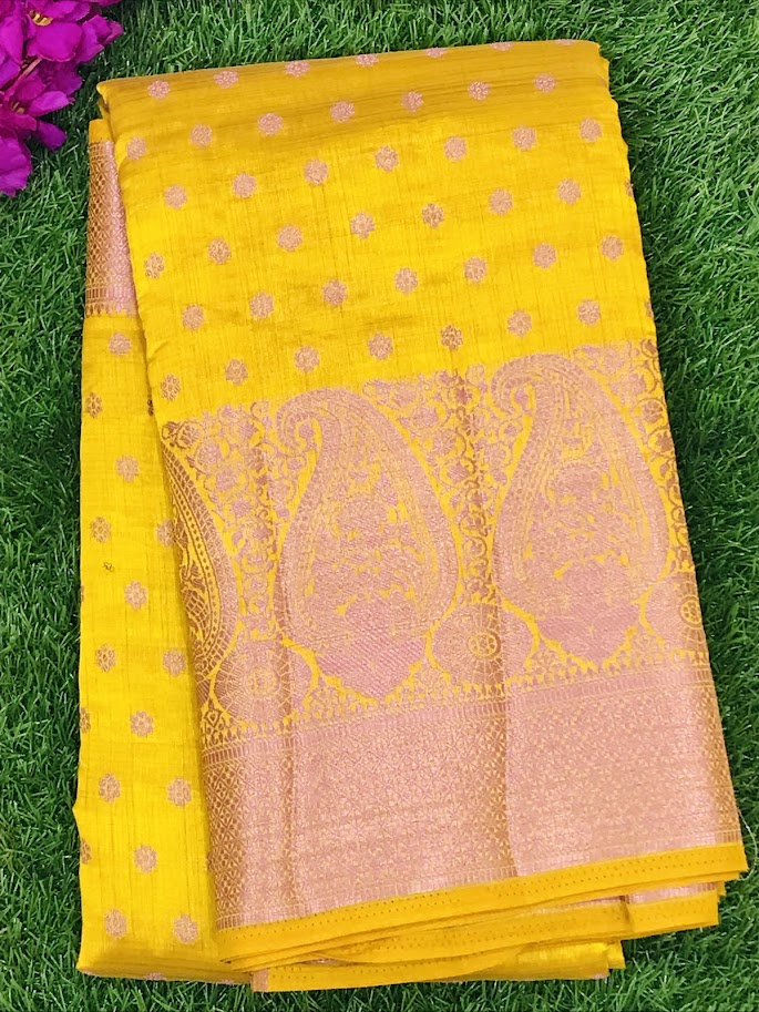 Elegant Yellow Color Art silk Saree In Chandler