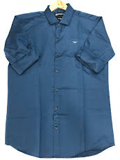 Wounderful Blue Color Full Sleeve Shining Silk Shirts For Men