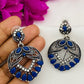 Blue Color Oxidized Earrings In USA