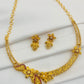 Gold Plated Premium Ruby Stoned Necklace Set In Paradise Valley