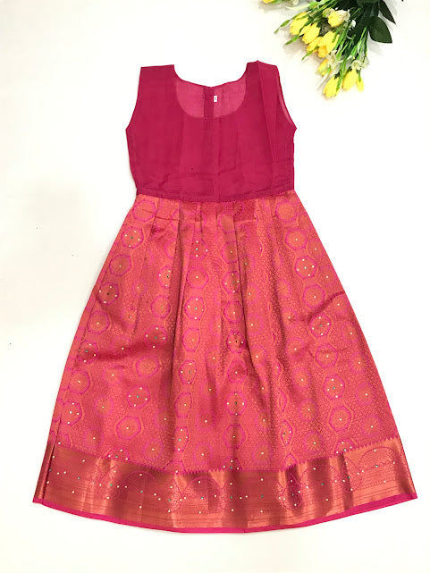 Pinky Dress Silk Langa Sets In Mesa