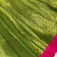 Pink And Parrot Green Colored Art Silk Langa Sets In Surprise