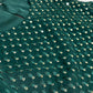Dark Green Color Palazzo Suits With Sequins Work In Suncity