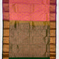 Pink Color Pure Kanchi Silk Gold Zari Work Saree For Women In Suncity