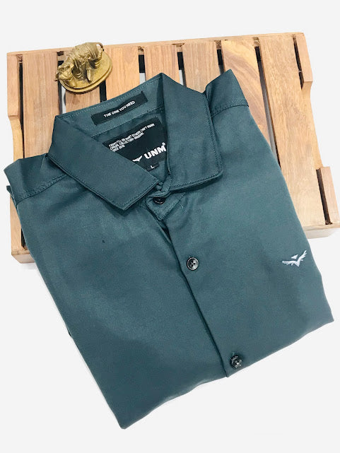 Pleasing Green Color Shirts  In Happyjack