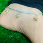 925 Antique Silver Hanging Flower Anklet For Women - 11 Inches In Yuma