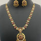 Charming Premium Quality Ruby Color Gold Plated Necklace And Earrings For Women Near Me