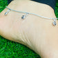 925 Antique Silver Hanging Flower Anklet For Women - 11 Inches In Casa Grande 