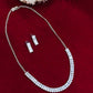 Appealing White Color American Diamond Necklace With Earrings Sets