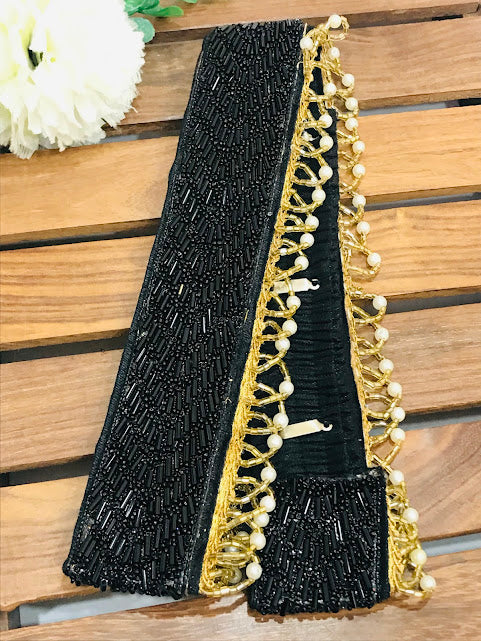 Hip Belt With Golden And White Beads Work In USA