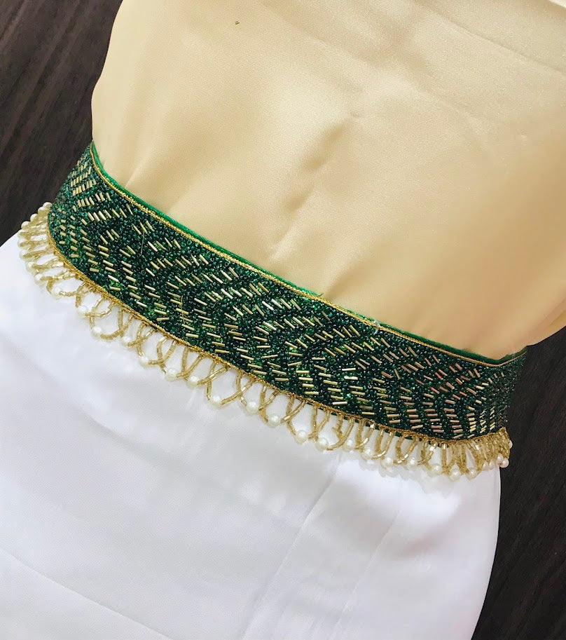 Kundan Beads Designed Hip Belt In Douglas