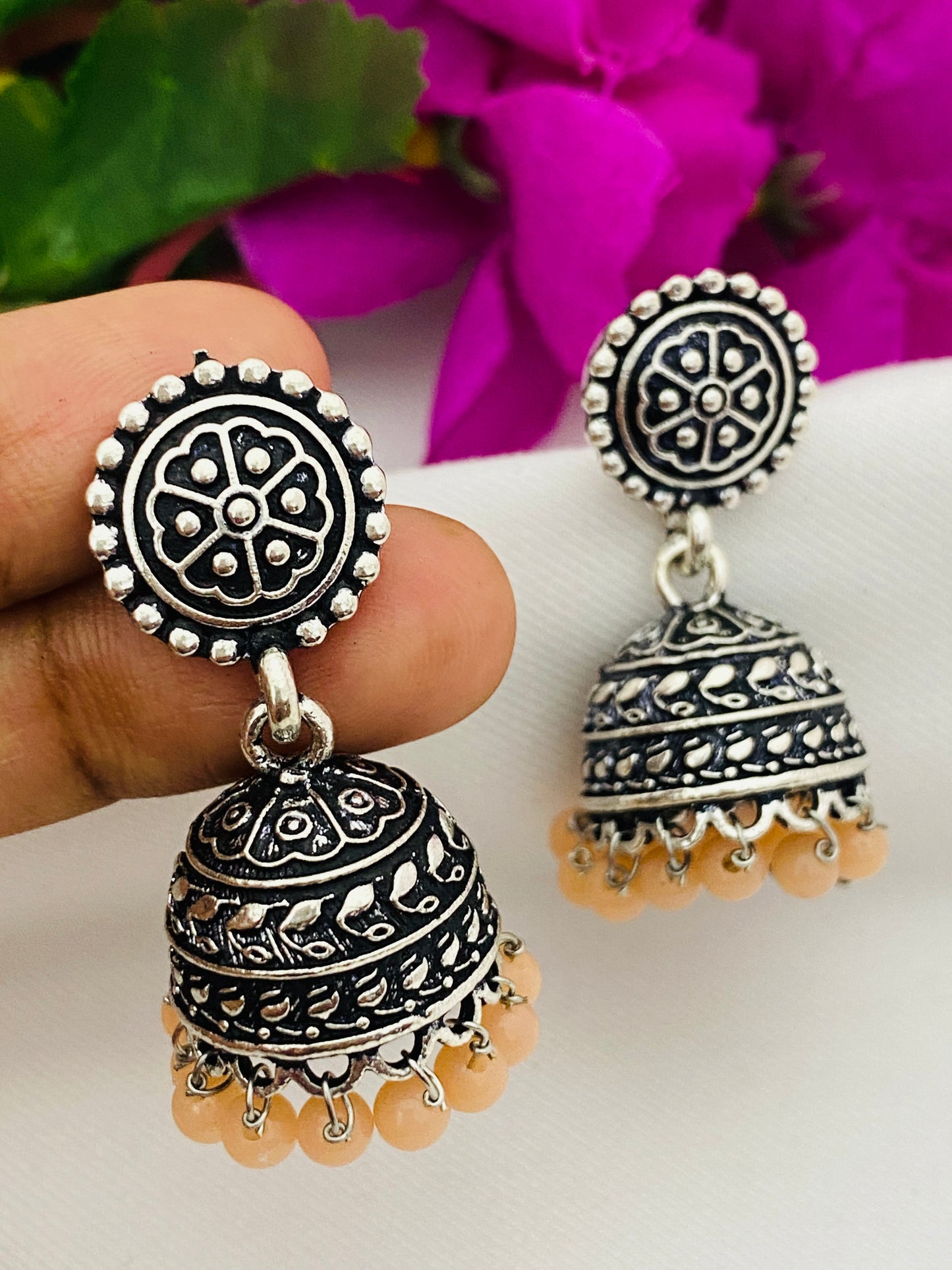Stunning Silver Plated Jhumkas In USA