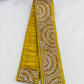 Stunning Yellow Color Saree Belt With Stone Work For Women