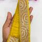 Stunning Yellow Color Saree Belt With Stone Work Near Me