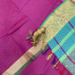 Purple Color Pure Kanchi Silk Zari Border Work Saree In Yuma