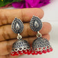 Stunning Red Beads Silver Plated Earring Near Me