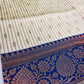 Stunning Gray Color With Blue Color Rich Pallu And Border Art Silk Saree For Women