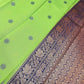 Light Green Color Floral Motifs Pure Kanchi Silk Saree In Suncity