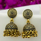 Traditional Antique Gold Floral Shape Jhumkas