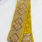 Lovely Yellow Color Hip Belt With Golden Diamond Shaped Design And Stone Work