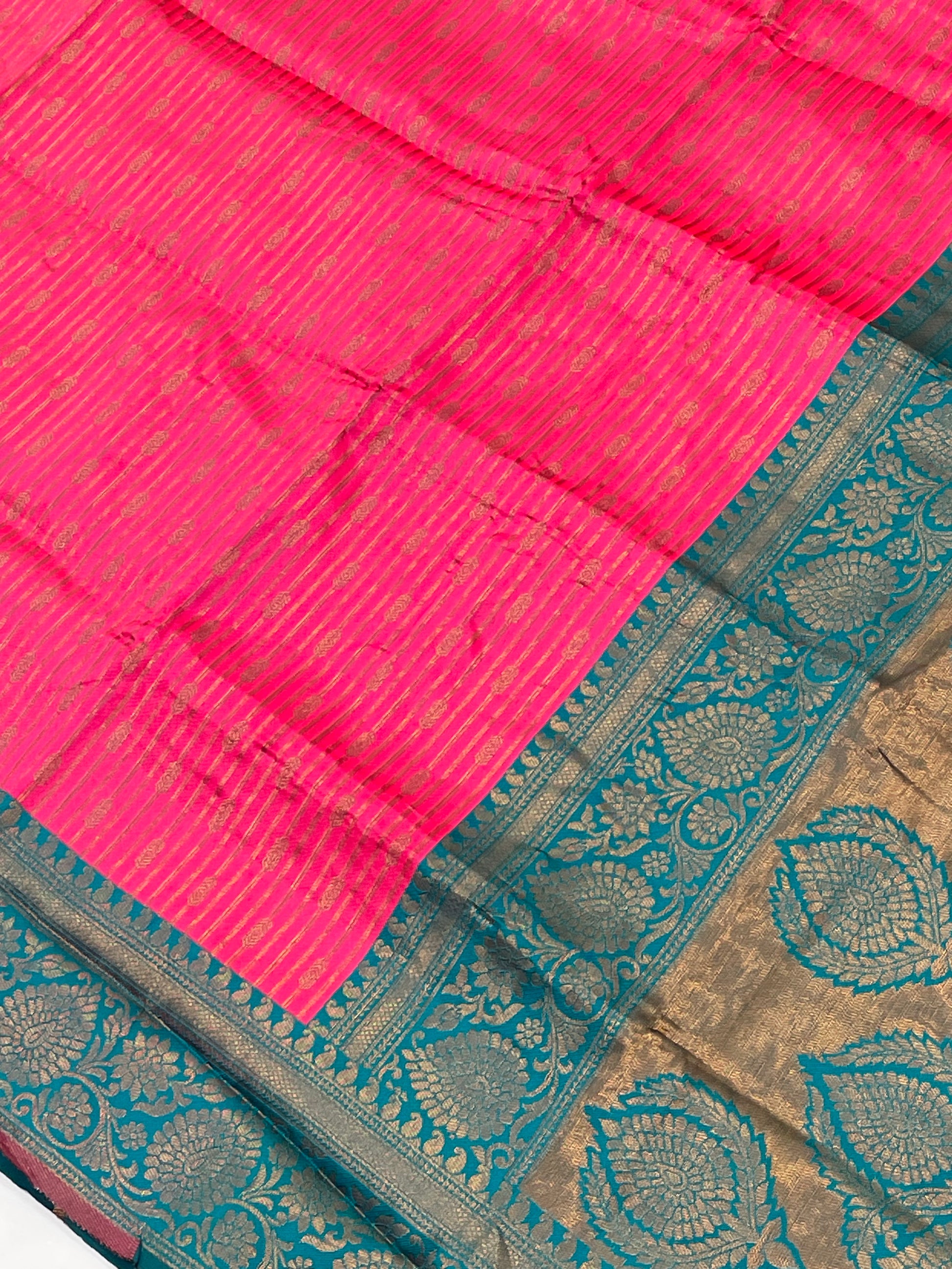 Rama Green Color Rich Pallu Saree In Tempe