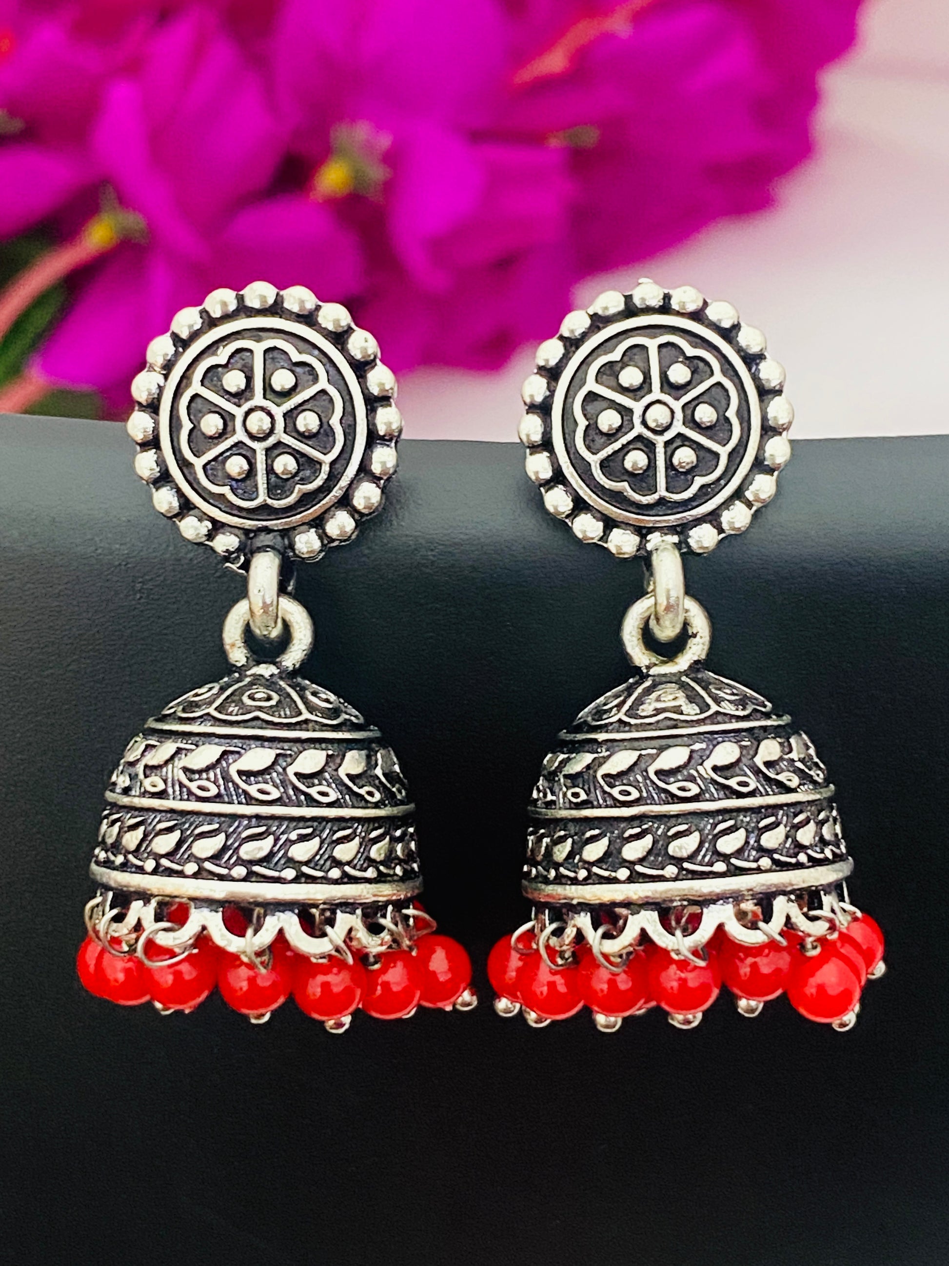 Designer Jhumka With Sphere Studs In Cochise