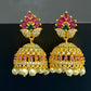 Alluring Gold Plated CZ Premium Jhumka Earrings For Women