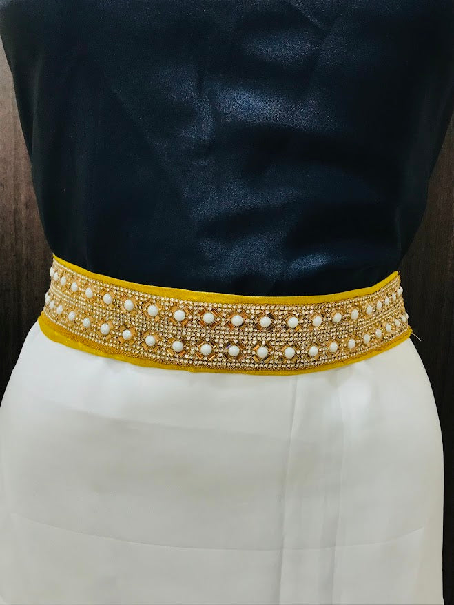 Gold Waist Belt For Saree Golden Gold Waist Belt For Saree Golden