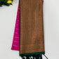 Attractive Pink Color Soft Silk Saree With Contrast Rich Pallu And Fancy Tassels For Women