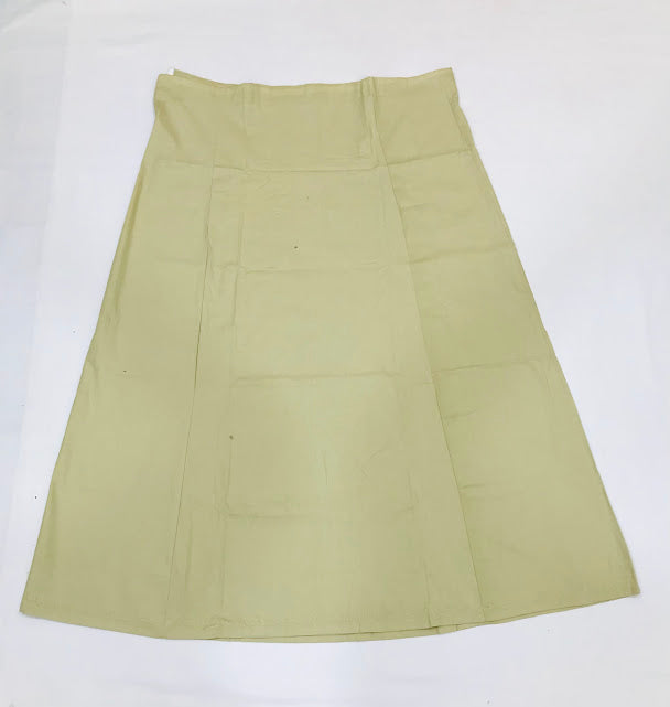 Beautiful Light Pista Green Color Embroidery Work Cotton Petticoat
