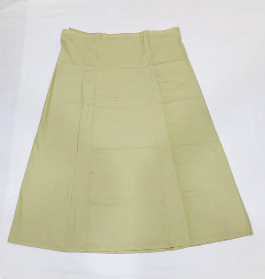 Beautiful Light Pista Green Color Embroidery Work Cotton Petticoat