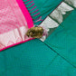 Green Color Soft Silk Saree With Silver Zari Work In Yuma