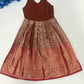 Gorgeous Maroon Color Floral Design Silk Langa Set For Girls In Chandler