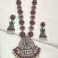  Temple Design Stone Studded Goddess Lakshmi Pendant Necklace Set Near Me