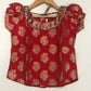 Gorgeous Maroon Color Floral Design Silk Langa Set For Girls In USA