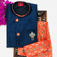 Appealing  Blue Colored Kurta With Dhoti Style Pant For Kids In USA