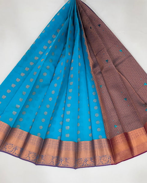 Blue Color Art Silk Saree For Women In Chandler