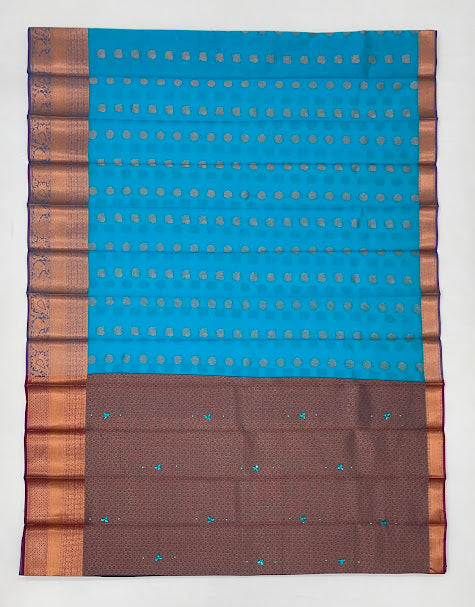 Blue Color Art Silk Saree For Women In Mesa