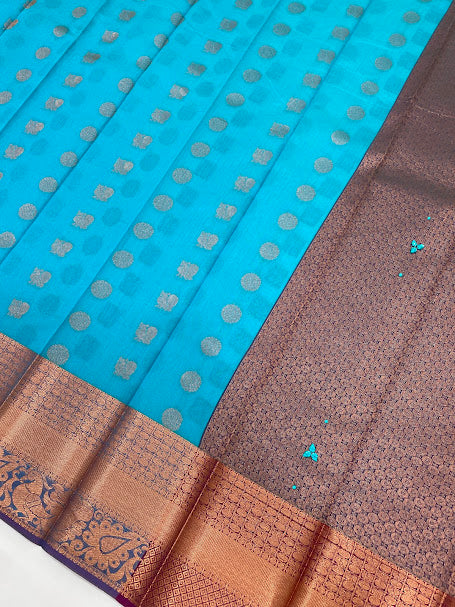 Blue Color Art Silk Saree For Women In Suncity