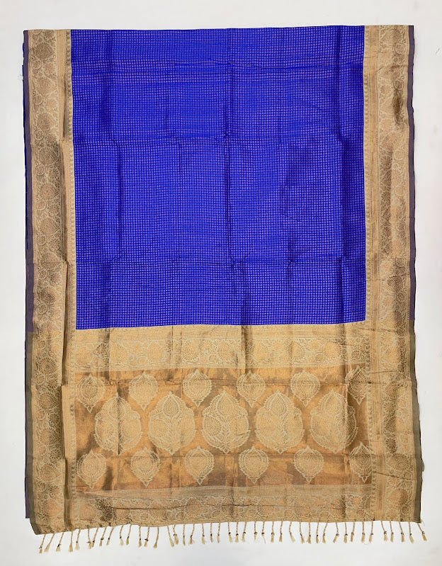 Blue Color Art Silk Saree With Sandal Border In Yuma
