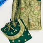 Green Color Designer Silk Langa Set  Near Me