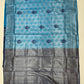 Sky Blue Color Art Silk Saree With Dark Blue Rich Pallu In Yuma
