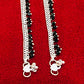 Chain Alloy Anklet With Black Beads  IN USA